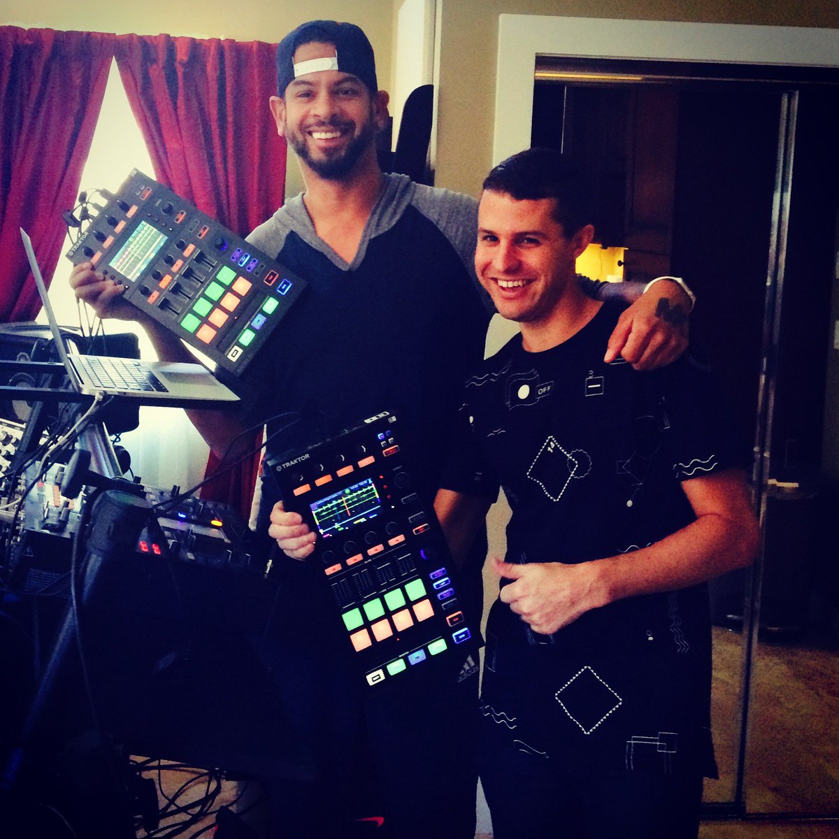 DJEndoLive's tweet photo. #FBF @Traktor Kontrol D2 & @PlayStems session with @MarcKinchen. Geeking out hard! π π#playstems #futureofdjing https://t.co/6RiHwJeRED