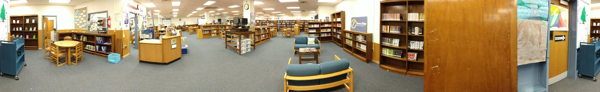 BrydenMiller's tweet photo. @LibrarySRMS Here's 1 week of hard work. Thanks to our great custodians! #afterpics #movethosebooks #quietnooks https://t.co/Iafg1xM8F3