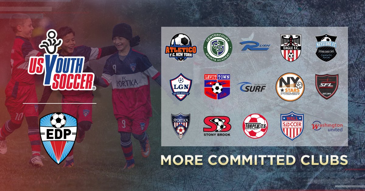 EDPsoccer's tweet photo. More Clubs Have Committed!
These additional clubs have committed to new EDP platform for 2018-19. Join the movement. #EDPstrong #EDPfamily
More clubs to be announced. @USYouthSoccer
See the full list of clubs: https://t.co/hBEvD30y38 https://t.co/u3N5vphakv