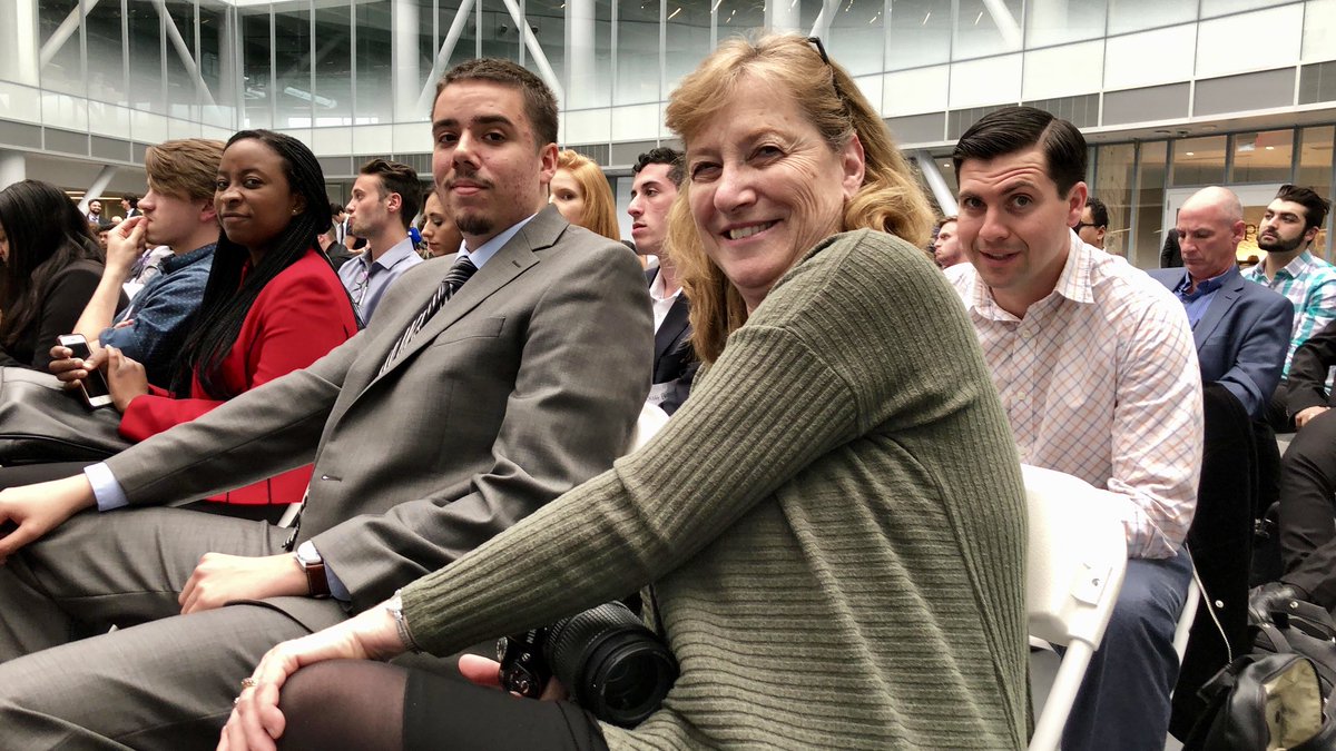 UVConnect's tweet photo. .@LaunchPadSYR spinout @FreshUonline takes home 1st place @NYBPC - #FreshU is a national publication and resource for college freshmen. Mentor Linda Dickerson-Hartsock is all smiles listening to Kate Beckman. https://t.co/QaeSzkD8tF