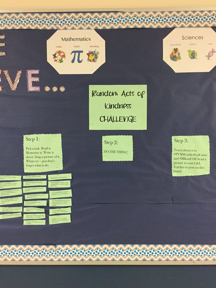 JennCIppy's tweet photo. @PineViewMiddle are you ready for the challenge? #PVMSGuidedbyaCause #IBKind @FrommJamie @AmedyTeach https://t.co/c4rBCVmMRR