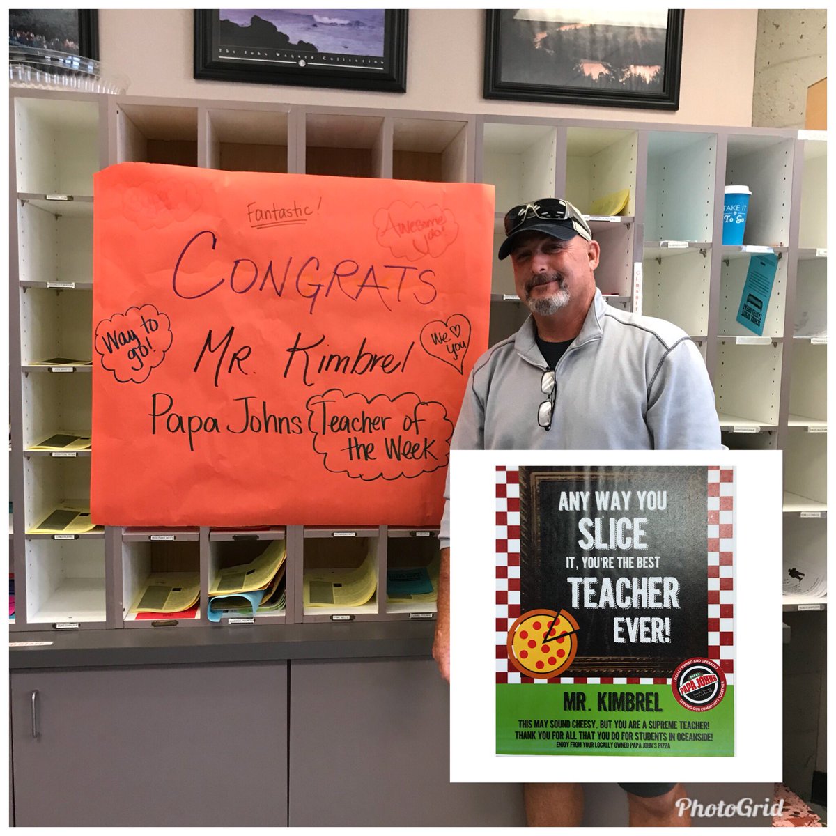 KingLionsASB's tweet photo. Congrats to Mr. Kimbrel, @PapaJohns Teacher of the Week. #theroarisreal @mlklionpride @OUSDPromise https://t.co/Dm29nRJaZl