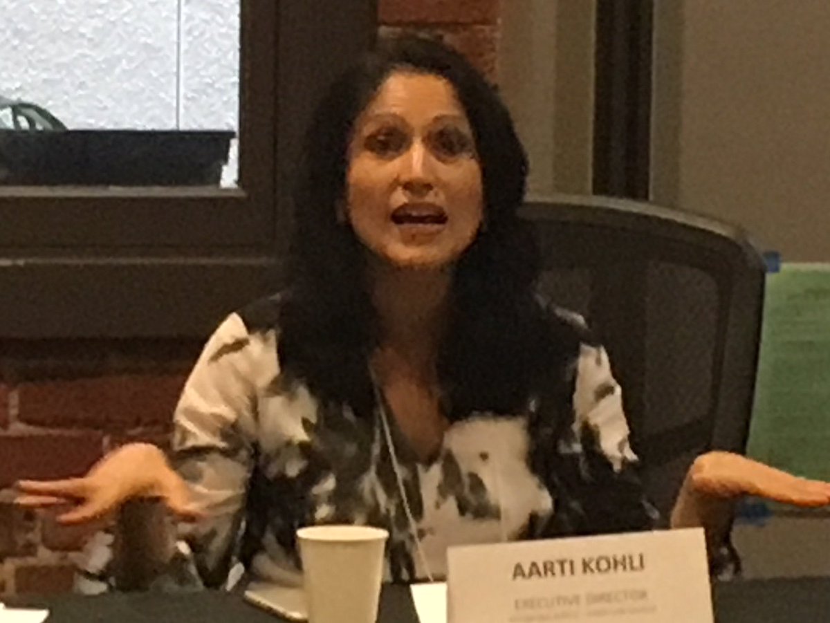aapip's tweet photo. Crimmigration learning tour -- exploring the intersection of Immigrant Justice and Criminal Justice Reform -- kicks off with @Aarti_Kohli: "Systemic change is our issue" #aapip2018 https://t.co/q2d3igk8K4