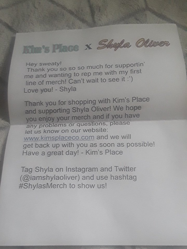 LIGHTSUPABBY's tweet photo. #ShylasMerch 
It also came with a letter! https://t.co/eBYPQXXPIS