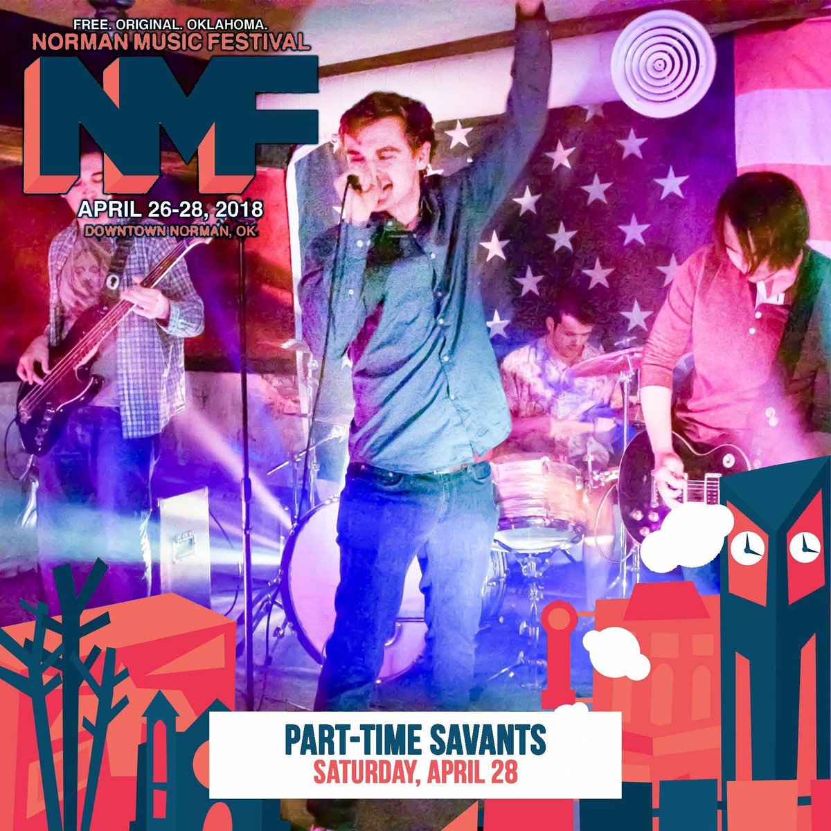 PartTimeSavants's tweet image. Obviously we’re headlining @NormanMusicFest but they’re changing it up for this year.  For starters, they haven’t specifically said “you’re a headliner”, and we’re not playing on the main stage, but this is just the #nmf goofing around haha, silly guys (see ya tomorrow at 8 pm)