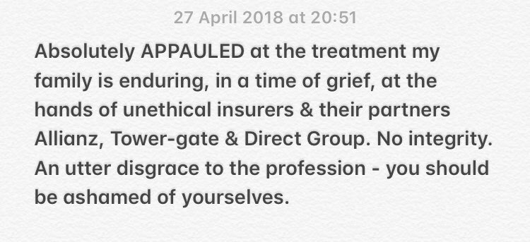KateHale's tweet photo. #allianzinsurance #towergateinsurance #directgroup #insurancecomplaint #insurance https://t.co/IgeSTFY0VF