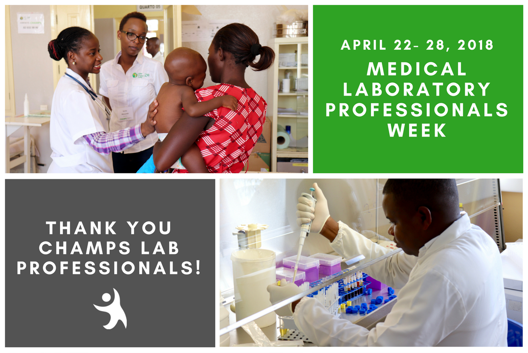 CHAMPS_Health's tweet photo. CHAMPS thanks the laboratory professionals who make our work to save young lives possible! #LabWeek2018 https://t.co/z4PA3loeFh