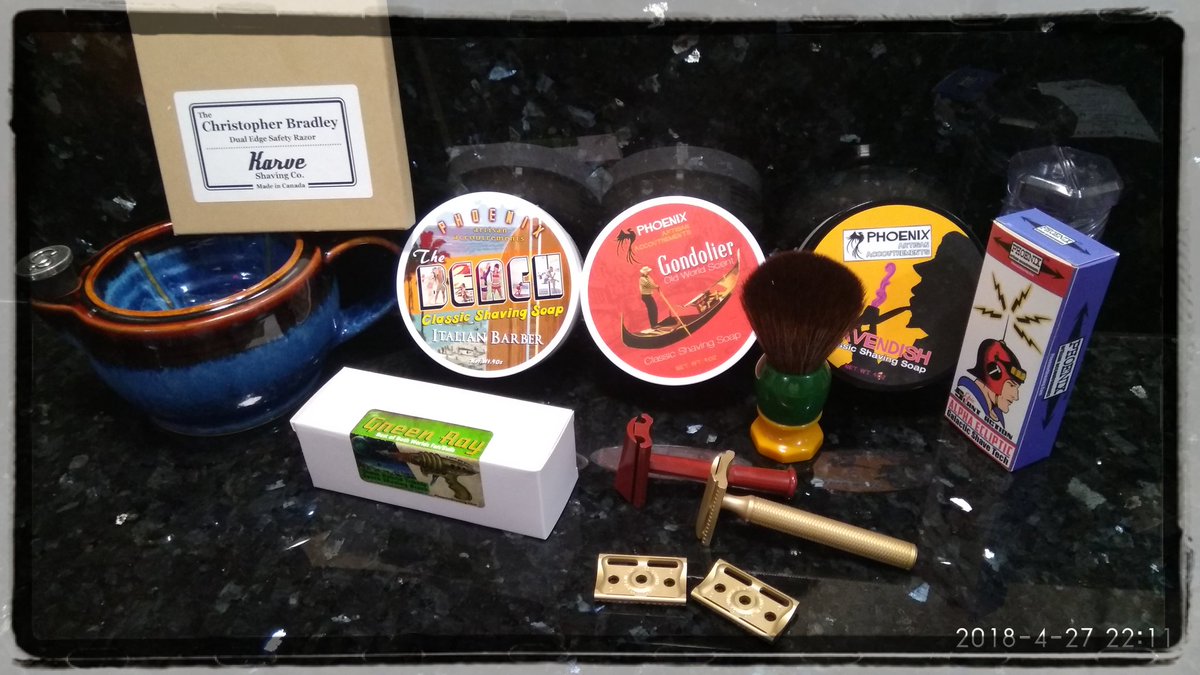 luv2shave's tweet photo. #WetShaving #shaving #mailcall #WetShave #KarveRazors #ChristopherBradley #PhoenixShaving #georgetownpottery @Douglas_Smythe @Phoenix_Shaving https://t.co/eQWc6h4ZYC