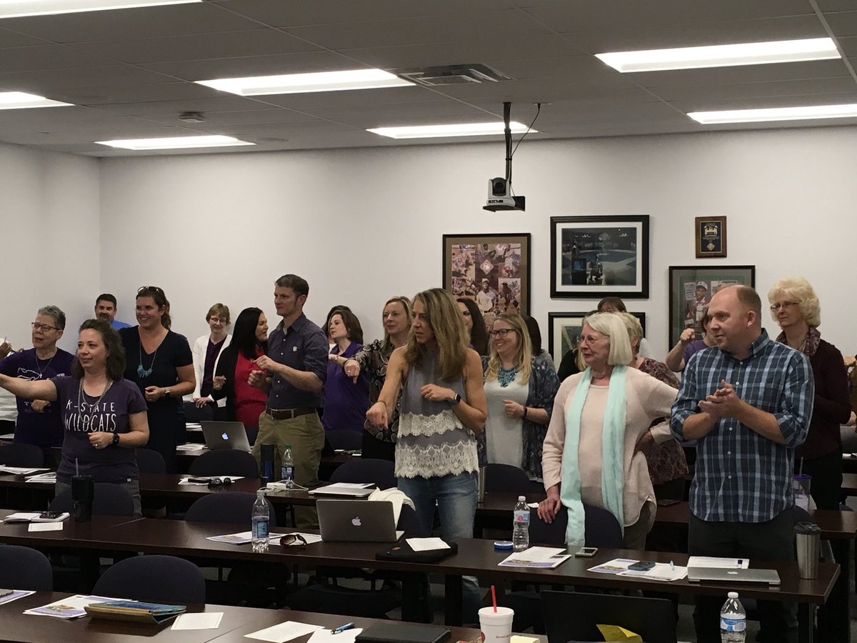 KSUCollegeofEd's tweet photo. Special guests, the K-State West African Ensemble, perform at Big Picture Day. The faculty is on their feet! https://t.co/0aTGUlUVbm