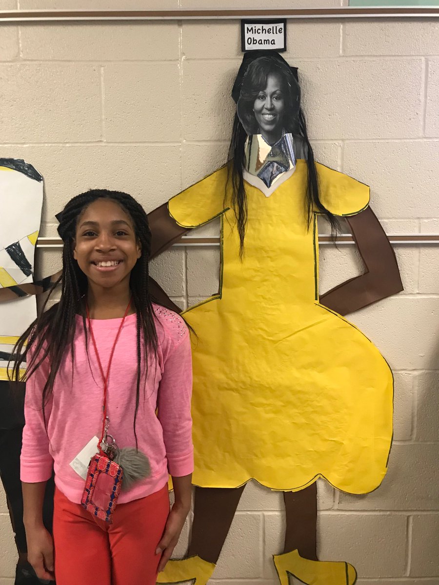 Inspiring the next generation of leaders  <a href="/MichelleObama/">Michelle Obama</a> @RobinsonElem #RoleModel