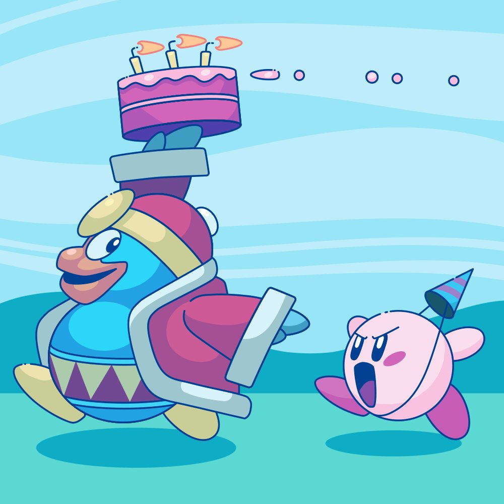 discord's tweet image. Happy 26th birthday Kirby! Enjoy your milky way wishes 🎉 (please wish for an air ride sequel)