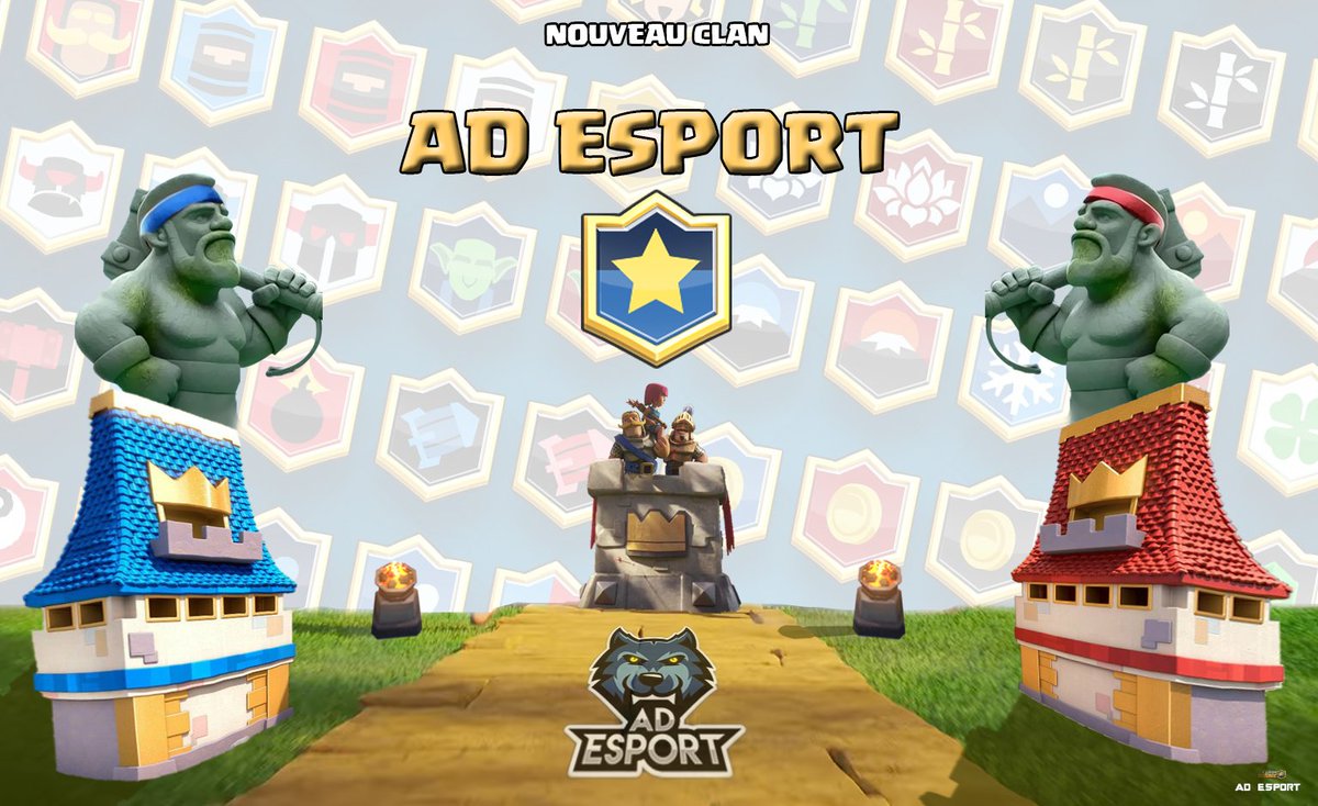 Ad_Esport's tweet photo. Nous sommes heureux de vous annoncer la création de notre clan après près de 2 ans d'aventure sur Clash Royale.
Le nouveau clan: "Ad Esport" se focalisera sur les guerres de clan et tout l'aspect compétitif du jeu. #P8R8LLVU
⚠️Recrutement sur profil. https://t.co/yCa2JojsaV