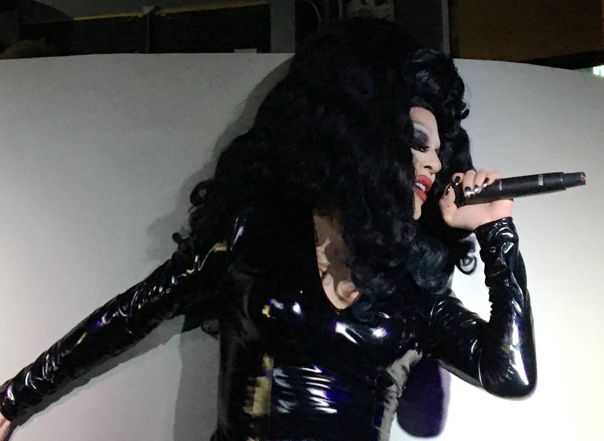 morgan_photoj's tweet photo. Photos of @SHARON_NEEDLES the other night performing at @pulsecardiff https://t.co/u8lNhOqY0J