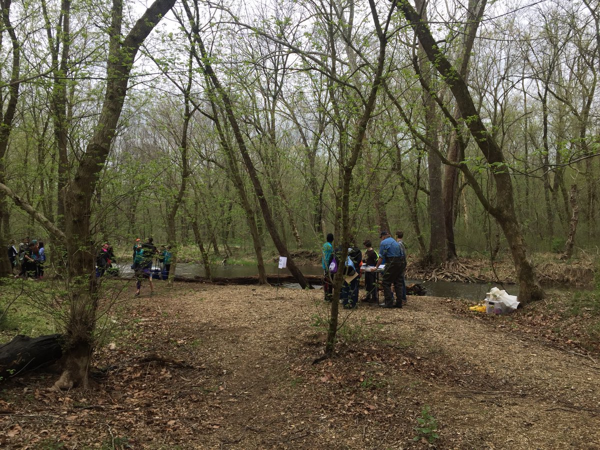MarylandDNR's tweet photo. Today our environmental education staff hosted a trout release and stream study at Little Seneca Creek with Julius West Middle School (Montgomery County). #EEWeek2018 https://t.co/CSCniQfit8