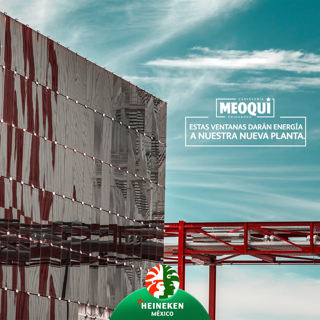 HeinekenMexico's tweet photo. El 90% de la energía eléctrica 💡 de Meoqui se conseguirá gracias a fuentes de energía renovable. https://t.co/MR39AdNmlx