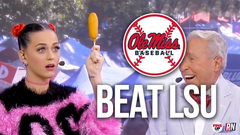 RebelNationMag's tweet photo. @OleMissBSB #BeatLSU #OleMiss #FinsUp https://t.co/VZeXUmR2Zk