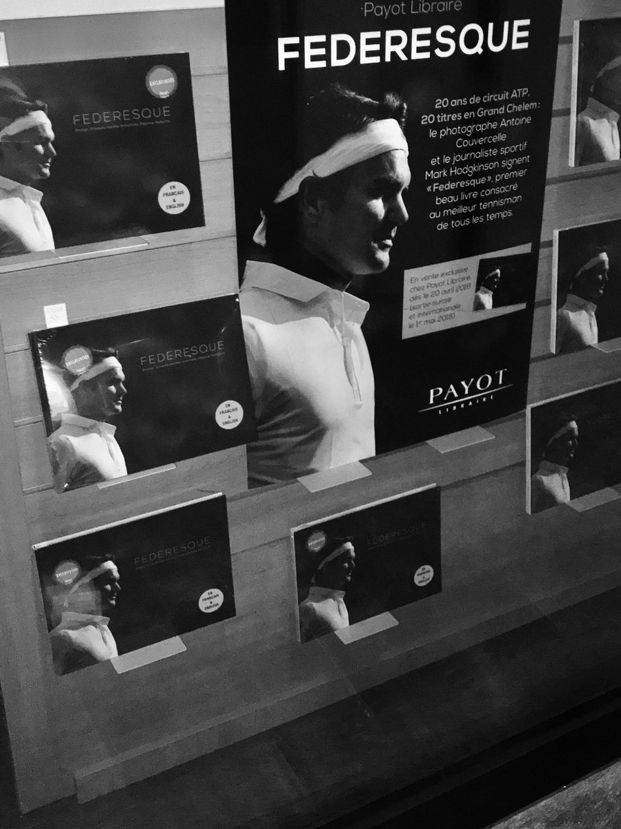 thetennisspace's tweet photo. #Federesque in the Payot window in Geneva. https://t.co/hSnjf7FlFp