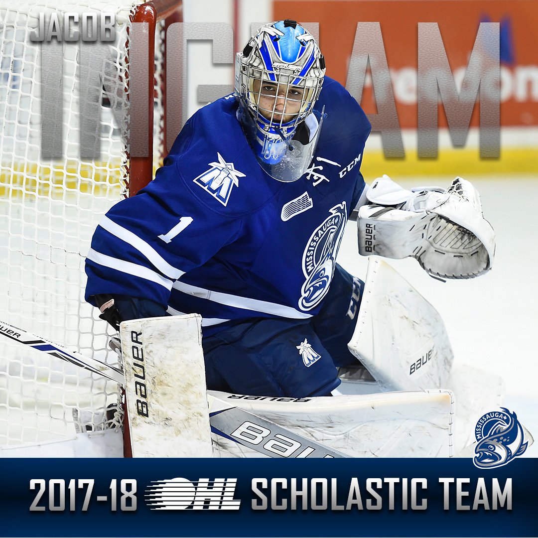 Huge trout out to Jacob Ingham on being nominated for the Bobby Smith Trophy and representing the Steelheads on the 2017-18 OHL Scholastic Team! 
#FEARtheFISH 🐟🏒📚📖🎓