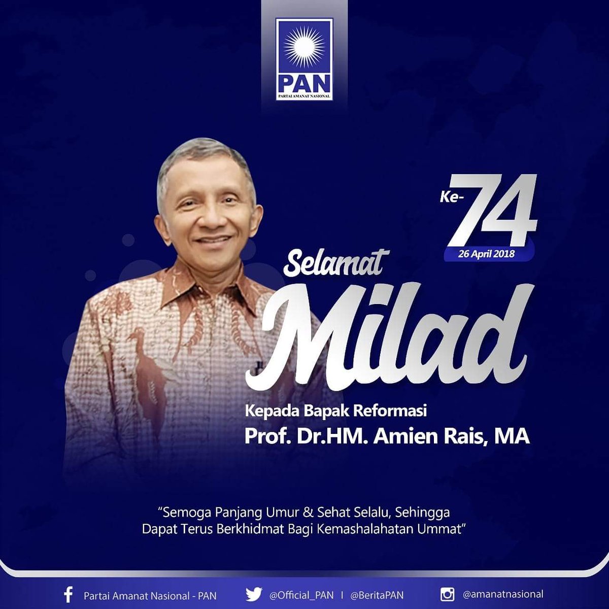MAzman33's tweet photo. Sehat dan sukses selalu.. Aamiin
#amanatnasional #PAN12 #12pas https://t.co/MvSlFTUKW1