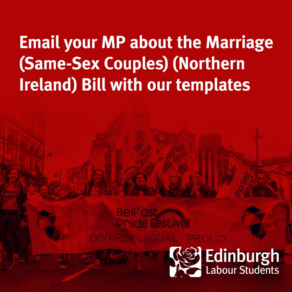 📣 GET YOUR MP TO SUPPORT THE #SameSexMarriageNI BILL 📣 
We’re launching a campaign to encourage you to email your MP and ask for their support regarding the debate on the 11th May!
Find more information and our templates here: bit.ly/2K93SuO