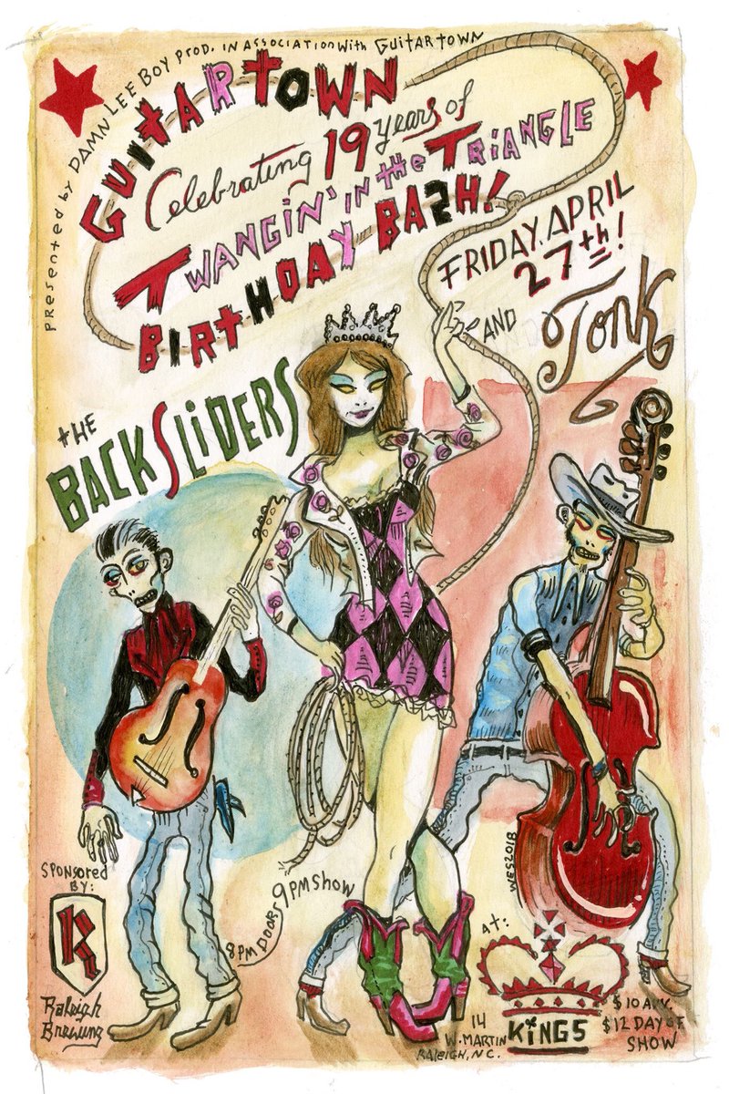 Tonight <a href="/kingsraleigh/">Kings</a> w/ <a href="/backslidersnc/">The Backsliders</a>