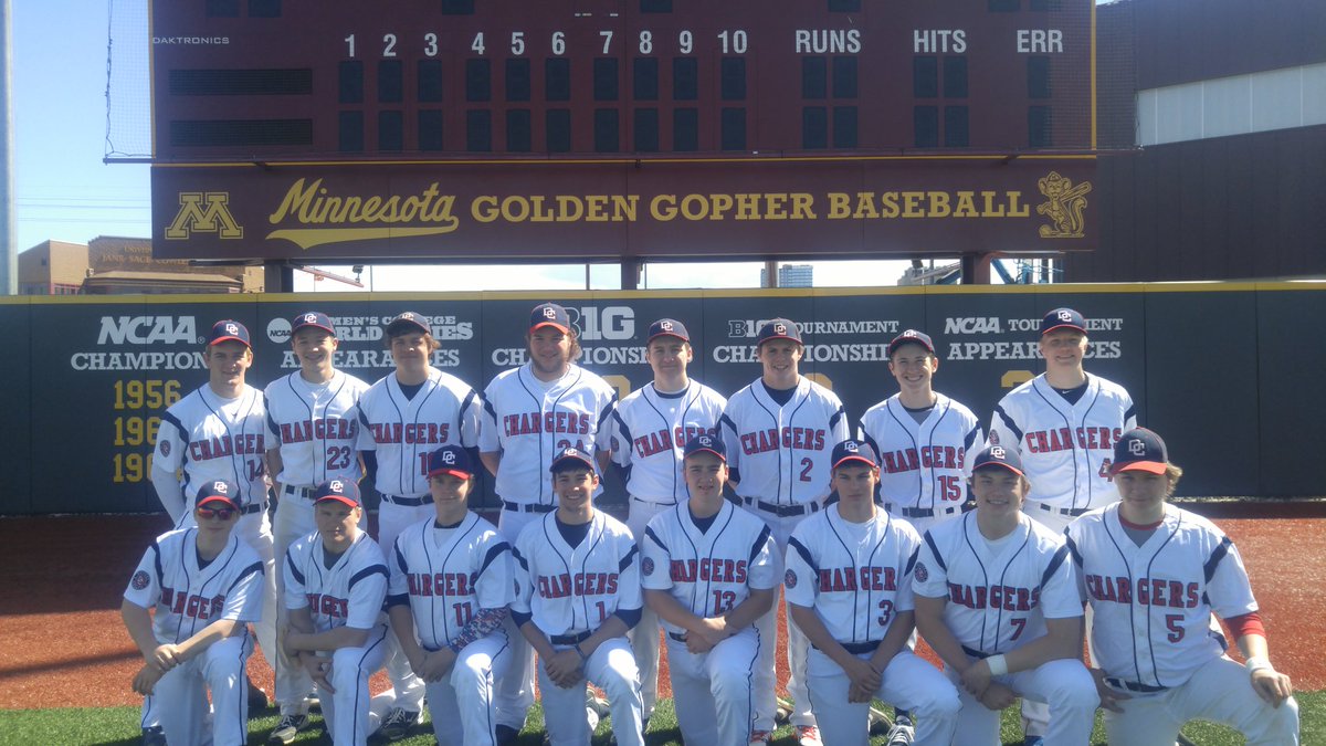 ChargersBasebal's tweet photo. Chargers excited to play 2 today! #thanks_sponsors @GopherBaseball https://t.co/c1QueGvrrq