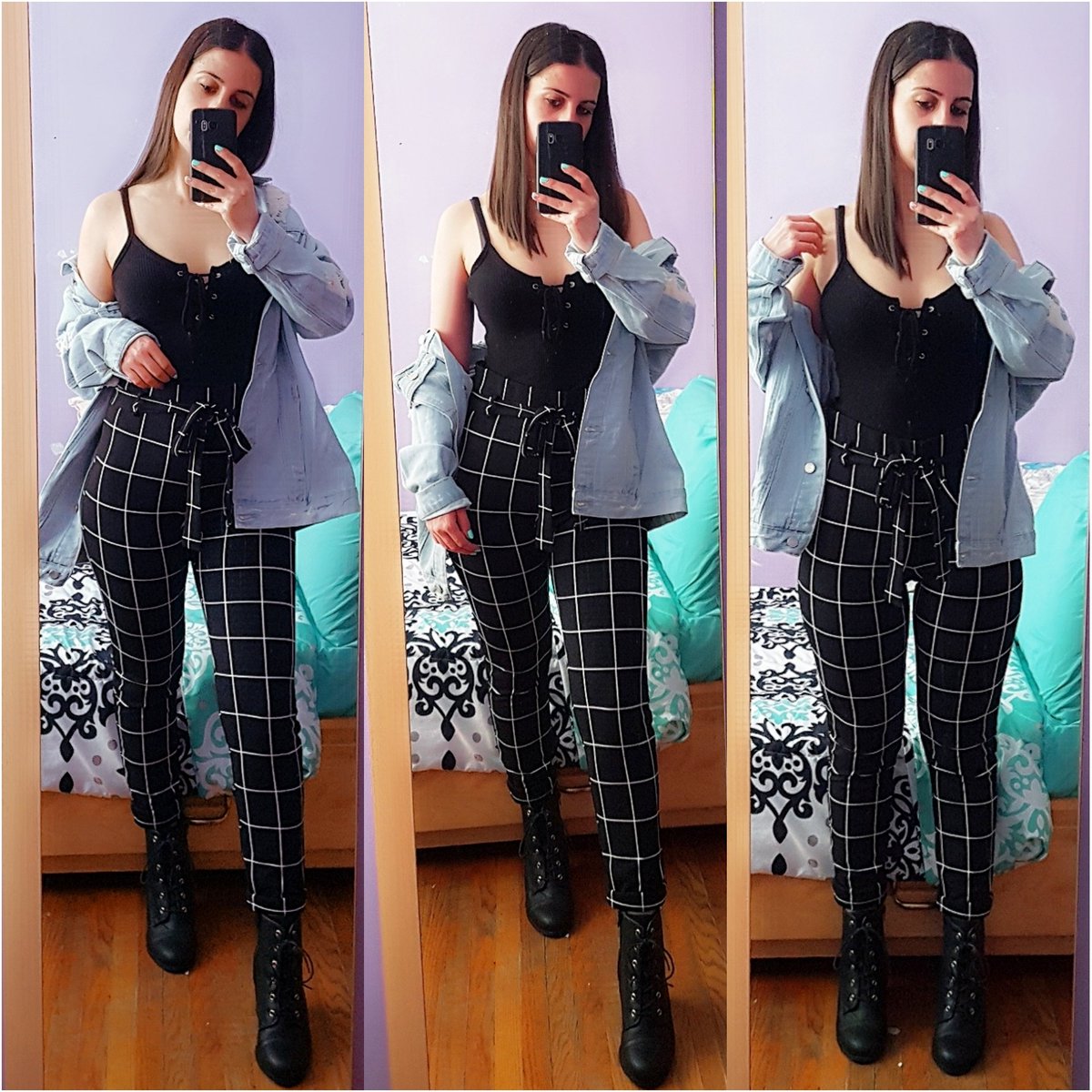BarbaraBorrell2's tweet photo. 🖤💀 #ootdfashion #fashion #shorthair #denim #Mirror #selfie #outfits https://t.co/aP1Fe9lDQZ