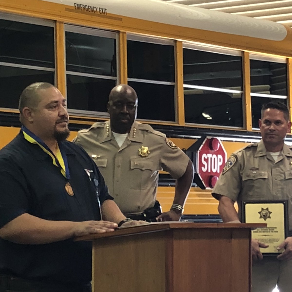 MrY_SVUSD's tweet photo. Congratulations to Mike Garcia, Southern Region School Bus Driver of the Year! Your immediate action in administering life-saving first aid to an injured student will never be forgotten!  #goingaboveandbeyond #SilverValleyUSD @jnajera_SVUSD @mlacey_SVUSD @KarenGray92365 https://t.co/TaIIBe7bRc