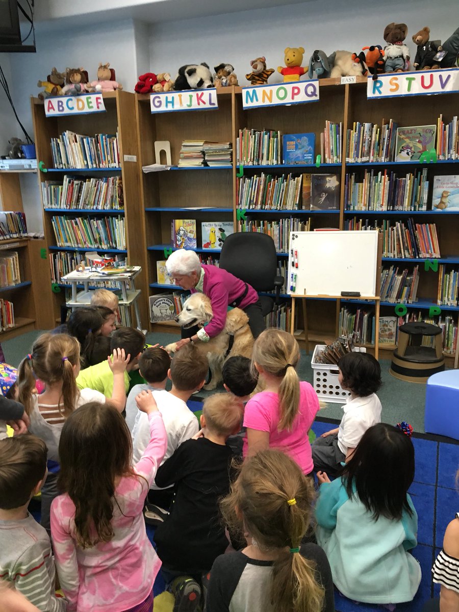 WES_LibraryIMC's tweet photo. Thank you to Shally for letting our kinders read to you. He fit right into the library! #judgementfreezone #weslibrary @Bideawee @WSDLiteracy @WantaghSchools @wantaghel @Mrs_J_Zimmer @RandeeBonagura @cbase9 https://t.co/lxoGNrEqau