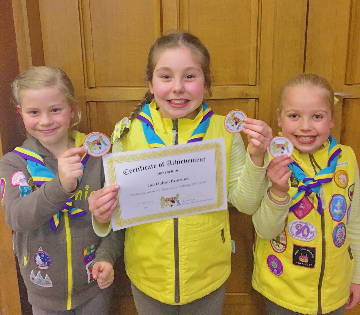 Becca_R_88's tweet photo. 2nd Oulton Brownies representatives at the Norfolk County Council Chairman’s Award Presentation evening. Such a inspiring event hearing how people help others in their community. Thank you @NorfolkCC @guidingnorfolk https://t.co/g3ClhKXpOa