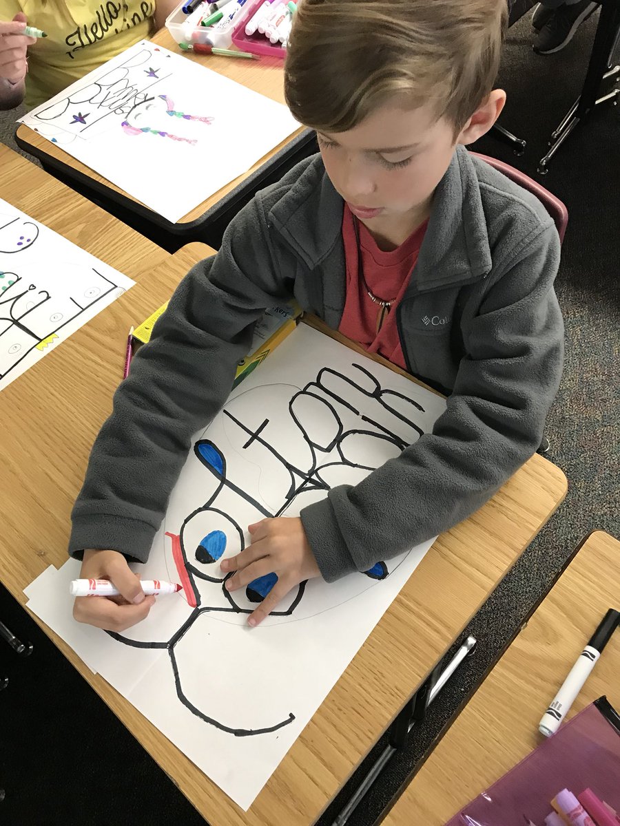sam_kaeter's tweet photo. Practicing reflection with your name can be challenging (but fun!) #MAPSready #FourthGradeRocks @MonroeMAPS https://t.co/HxDrhc3eFU