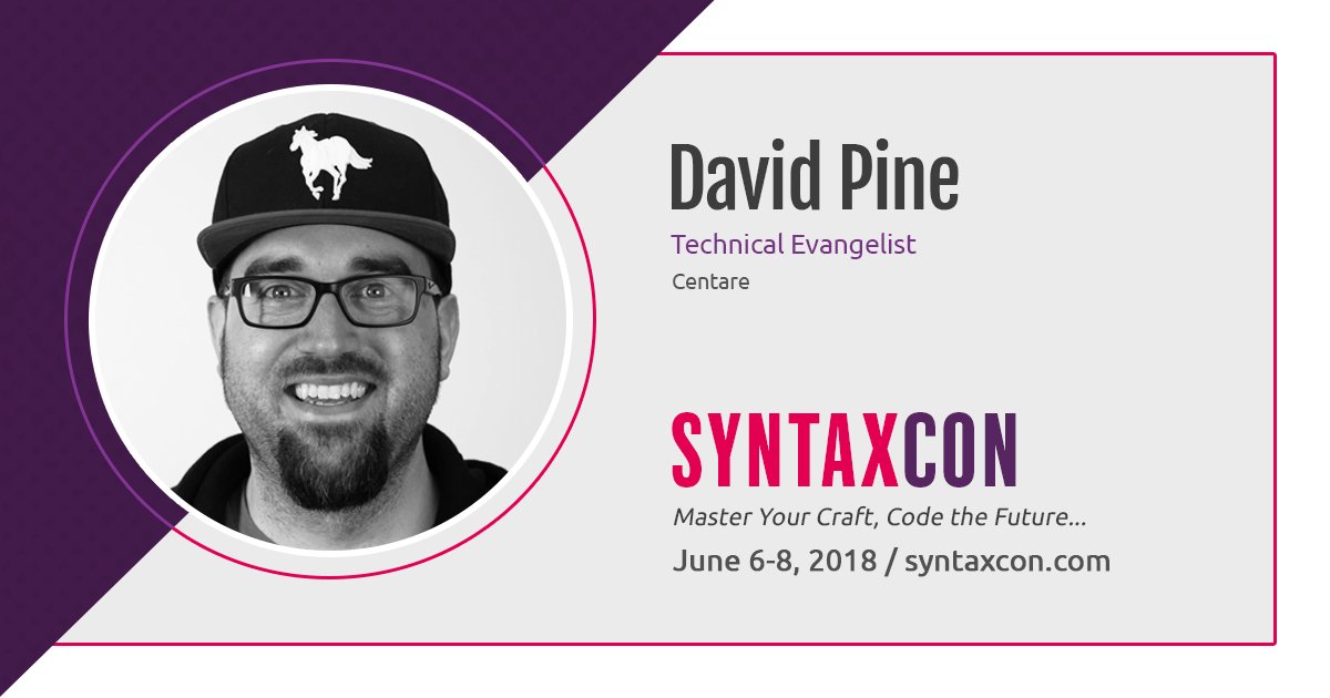 Meet <a href="/davidpine7/">David Pine (@davidpine@dotnet.social) 🇺🇦</a>, Tech Evangelist @Centare, <a href="/Microsoft/">Microsoft</a> MVP, and speaker at #SyntaxCon in June: syntax.ly/2Hrga3o _ _ _ ( #typescript #javascript #csharp #dotnet #code #coding #chstech )