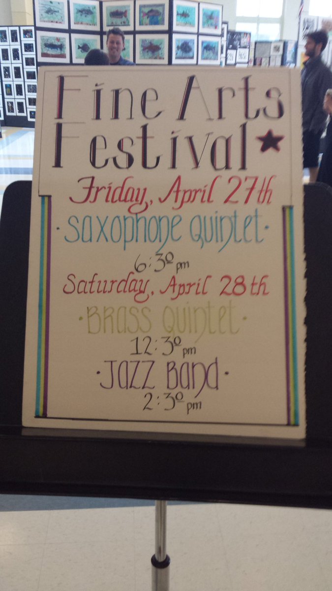 ponttweets's tweet photo. Be sure to check out the fine arts festival in the EBJSHS cafe this weekend! #ebjazz @EBMusicParents @MrsMPchorus @ebtrim @EBSUPER1 https://t.co/cpp0RTzI9s