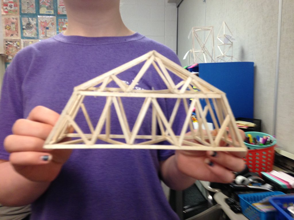 courtneyrudder's tweet photo. Structures for show and not crushing in STEM. Students are too attached to some of their creations. I don't blame them!
@eastcarymiddle  #StemEngineers https://t.co/0jhcZtTEl0