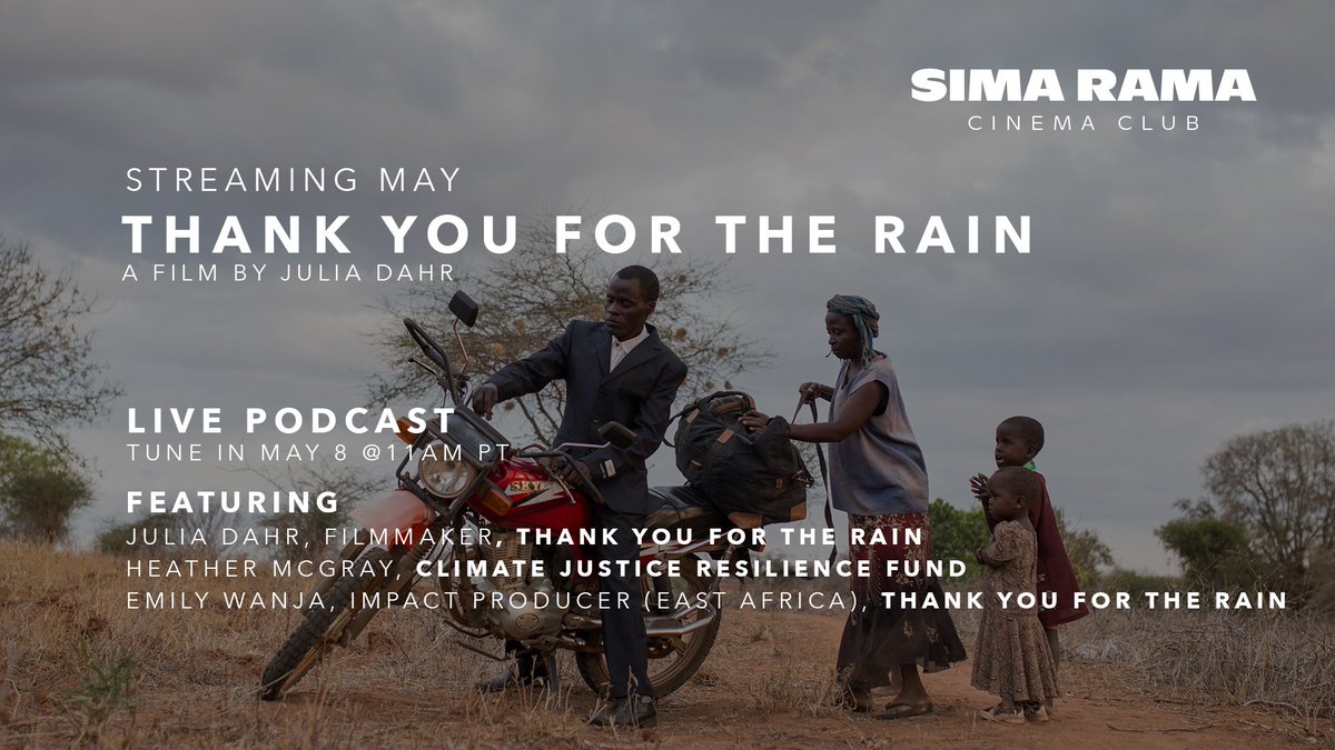 We're excited to announce the guests of our next IMPACT TALK live podcast:
<a href="/JuliaDahr/">Julia Dahr</a>, Director of <a href="/KisiluMovie/">ThankYouForTheRain</a> 
<a href="/HMcGray/">Heather McGray</a>, Director of Climate Justice Resilience Fund
<a href="/wanjaems/">Wanja Emily</a>, Impact Producer of #ThankYouForTheRain
Join us on May 8th @ 11am PT