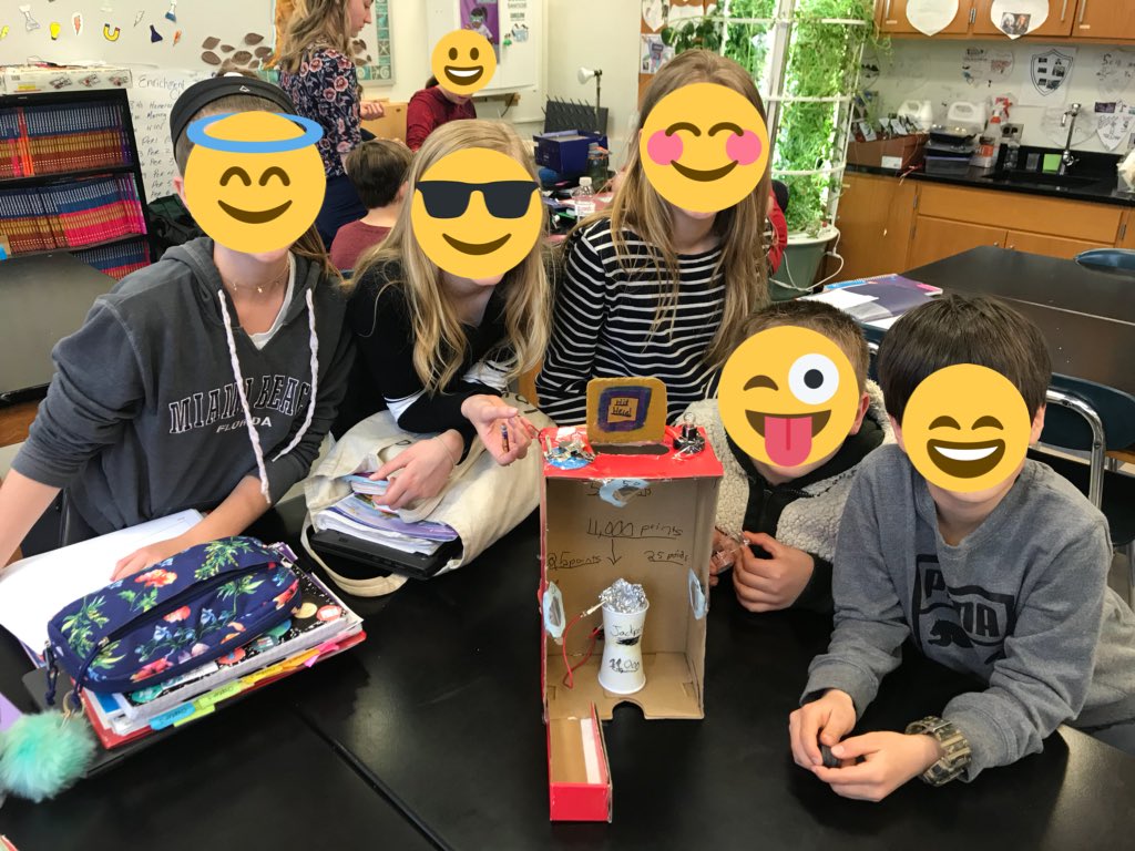 MsKaylaTaylor's tweet photo. We spent the day sharing our engineering design challenge projects from this week. The challenge was to create a game inside a shoebox, look at all that our 5th graders created with magnets and circuits!🎯🕹 I’m going to miss these engineers!😔❤️ https://t.co/hPzf6R4IrM