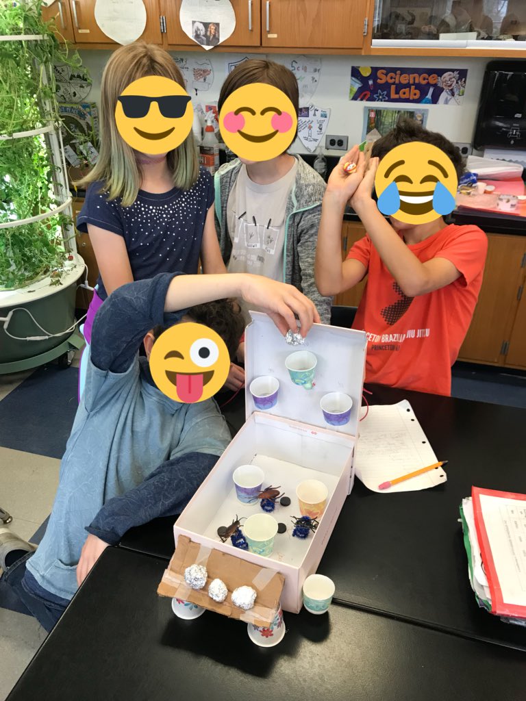 MsKaylaTaylor's tweet photo. We spent the day sharing our engineering design challenge projects from this week. The challenge was to create a game inside a shoebox, look at all that our 5th graders created with magnets and circuits!🎯🕹 I’m going to miss these engineers!😔❤️ https://t.co/hPzf6R4IrM