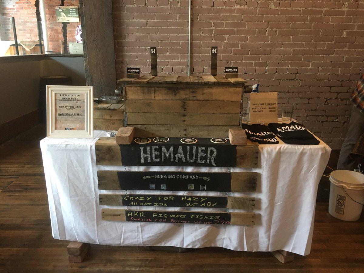 hemauerbrewing's tweet photo. All set up and ready to pour at LLBF Stop out tonight and let us pour you a beer @TatteredFlagBSW #hbgbeerweek #swedishberliner #oatipa https://t.co/pkeEuvjSo3