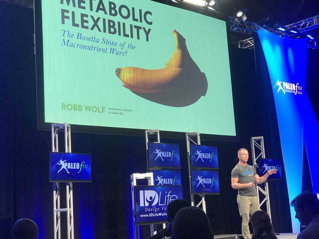 TheStrngMind's tweet photo. “There’s not going to be much foreplay in this.” @robbwolf, on attempting to give a 3-hour talk in 55 minutes at #paleofx2018. #timechallenged https://t.co/wHu9KknJkr