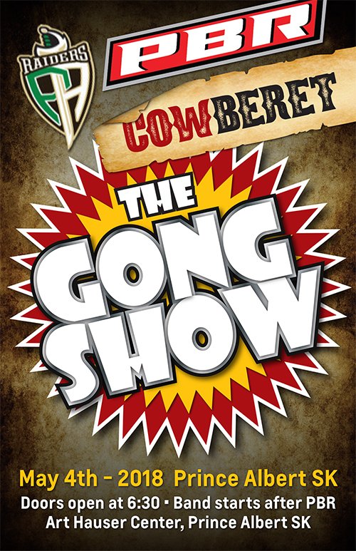 In one week, The Gong Show will be rocking the stage for the Clunie-Cooper Memorial PBR!

Get your tickets here: bit.ly/CCMPBR0504