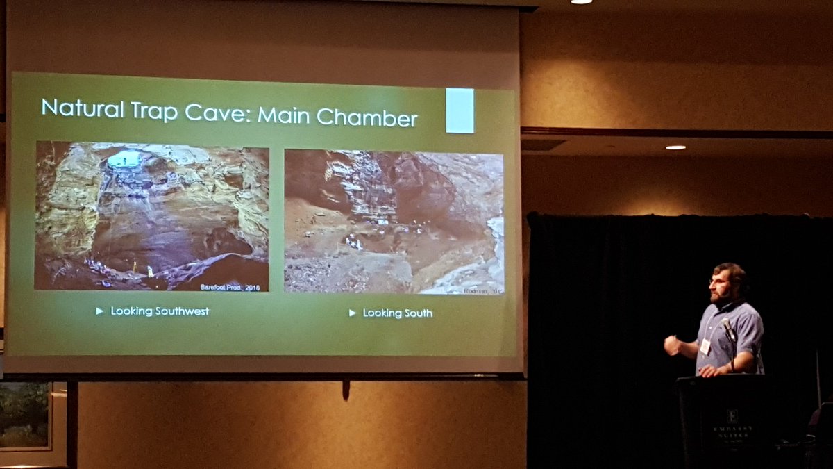 paleeoguy's tweet photo. Last talk of #AMMP11!!! High School students from Des Moines, IA, get to curate fossils from Natural Trap Cave with Cory Redman and @SaberCatWoman for credit! This is a great program offered through @DesMoinesUniv. Well done all!

#FossilFriday @AMMPaleo https://t.co/sEH7pI7x2n
