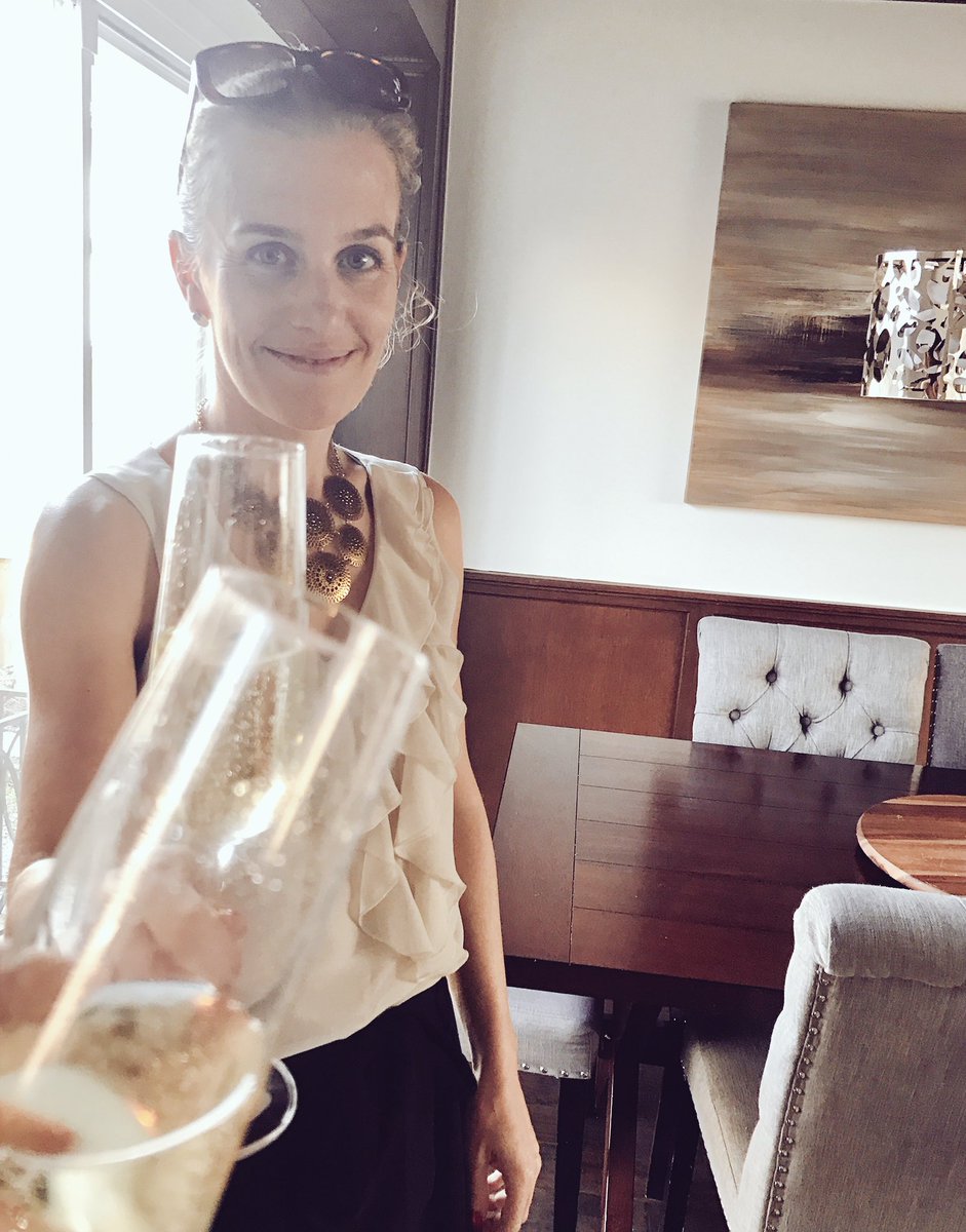 LauraBabcock's tweet photo. Cheers!! Having some champagne with my awesome friend @NicoleLongstaff before we go celebrate #time4sign HAMILTON #golden https://t.co/V6qOqnfIKC