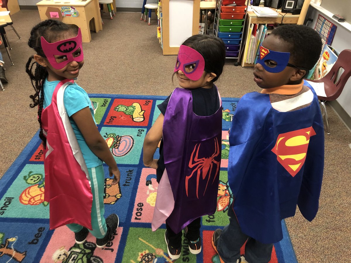 AmyOlesen_ELL's tweet photo. Today the kindergarten classes dressed up as the Letter People. My kindergarten ELs were the letter S for Superheroes! They were SO excited. Thanks, Mr. Olesen, for lending us the gear. @JeremyOlesen #sepwb #sepESOL #seplearns https://t.co/rJ6PpDByqd