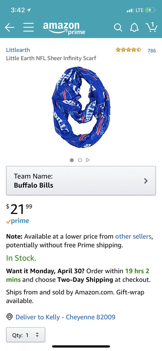AmazonAtWyoming's tweet photo. Our very own Josh Allen was a top 10  draft pick last night to the Buffalo Bills! Check out @primestudent for some great deals on Bills gear before the first game ! 🏈 #primestudentrep #ad https://t.co/47AxnQAZlW
