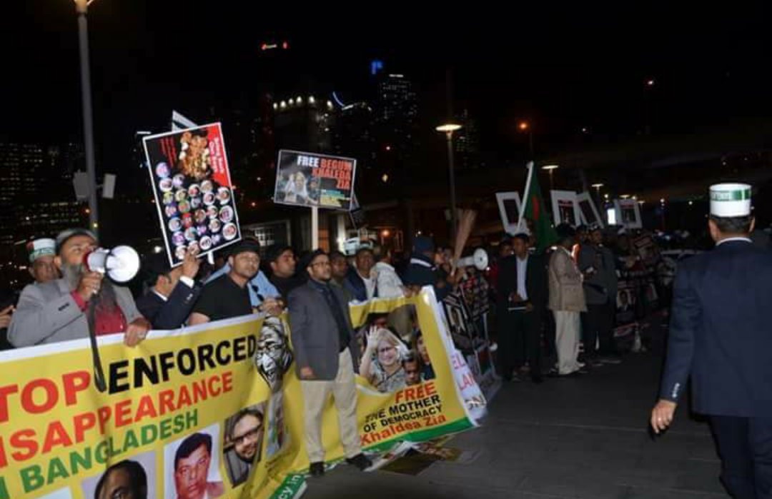 AhyanIslam's tweet photo. #DictatorHasina 
#LeaderofProstituteHasina
#KillerHasina
#GoBackHasina
#GoBack2India
#WeHateHasina
Thank you very very much to Australian BNP. 
you are making the history against lady #Hitler #Hasina.
We love #KhaledaZia
#FreeKhaledaZia
@AlJazeera_World @FoxNews @SkyNews @AFP https://t.co/g4n369DHnb