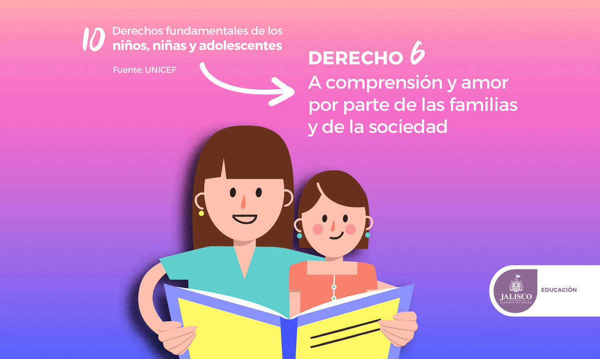 SecEducacionJal's tweet image. Recibir comprensión y amor por parte de su familia y de la sociedad, es un derecho fundamental de todas las niñas y los niños.
