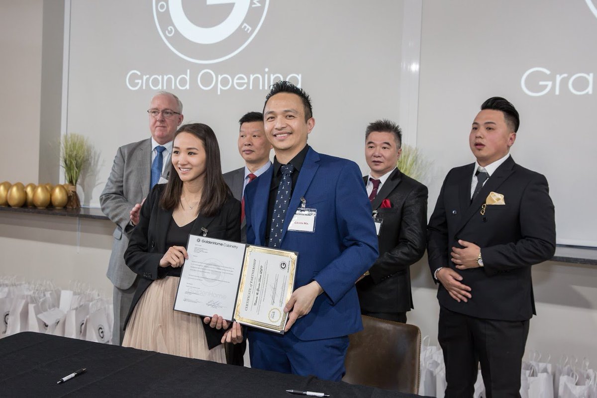 GoldenHome99's tweet photo. Come check out our GoldenHome Cabinetry Grand Opening Album pictures. It was a pleasure to have many attend the event and joining the Elk Grove Village community. Now, come stop by and check our many showrooms. #goldenhomecabinetry #cabinets #wholesale #kitchen #bath  #chicago https://t.co/OFWk4j6yDz