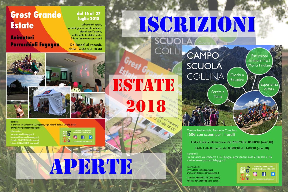 AnimatoriParFag's tweet photo. Iscrizioni aperte, vai al nostro sito https://t.co/0o4v3U14eh 😉😉😌 https://t.co/hDVxostnU8