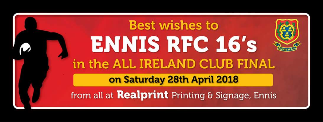 Nearly there now!  Best of luck all the lads in the All Ireland Final in Mullingar tomorrow. Last hurdle -  BRING IT ON 🏈🏆<a href="/EnnisRugby/">Ennis Rugby Club</a> <a href="/ClareEcho/">The Clare Echo</a> <a href="/DLynchSport/">Derrick Lynch</a> <a href="/Munsterrugby/">Munster Rugby</a>