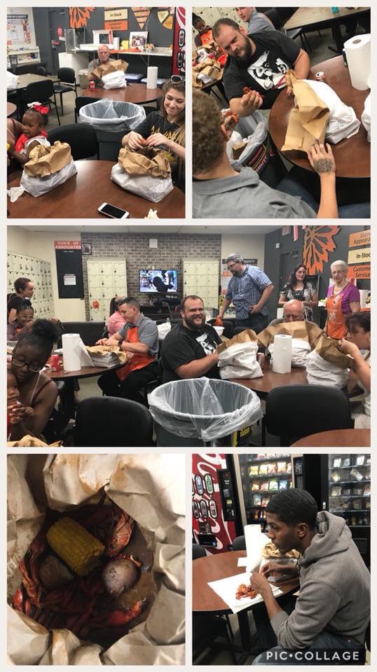 woodfordTHD's tweet photo. Crawfish at thd360!! #goodgrub #stillnotforme #happyAssociates #thd360 https://t.co/kk2wxqZYUe